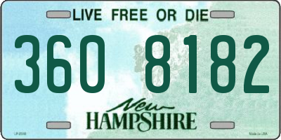 NH license plate 3608182