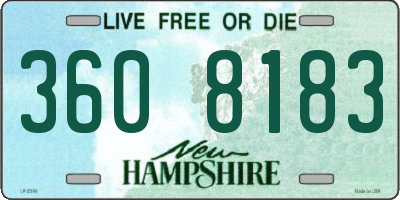 NH license plate 3608183
