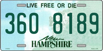 NH license plate 3608189