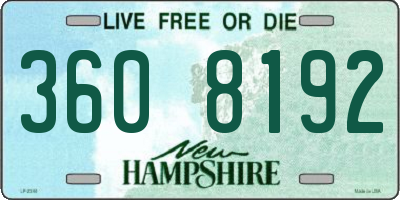 NH license plate 3608192
