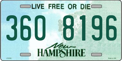 NH license plate 3608196