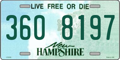 NH license plate 3608197