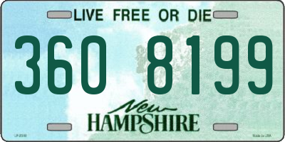 NH license plate 3608199