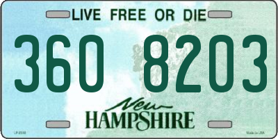 NH license plate 3608203