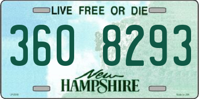 NH license plate 3608293