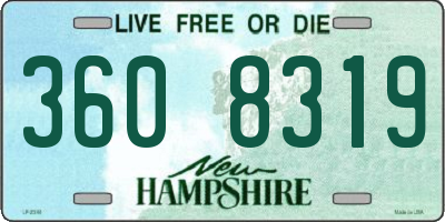 NH license plate 3608319