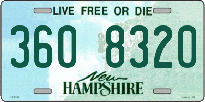 NH license plate 3608320