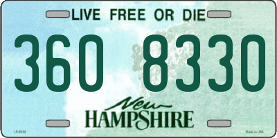 NH license plate 3608330