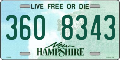 NH license plate 3608343