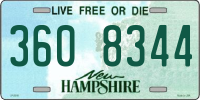 NH license plate 3608344