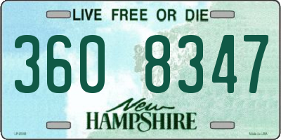 NH license plate 3608347