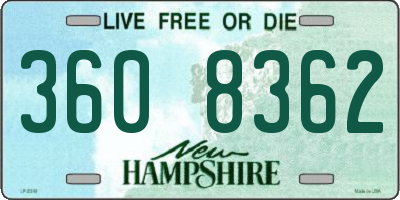 NH license plate 3608362