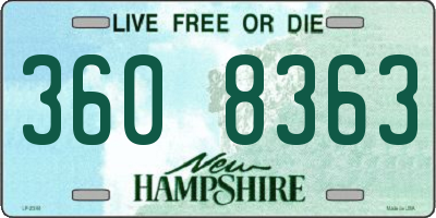 NH license plate 3608363