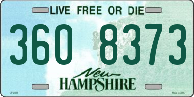 NH license plate 3608373