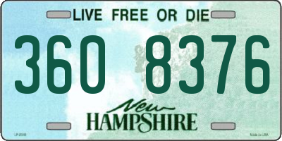 NH license plate 3608376