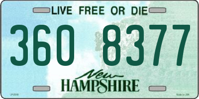 NH license plate 3608377