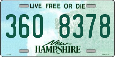 NH license plate 3608378