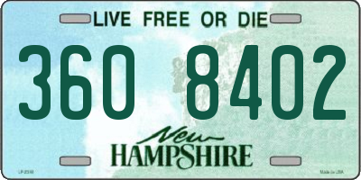 NH license plate 3608402
