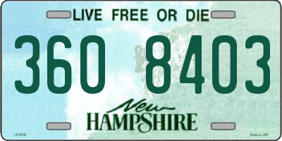 NH license plate 3608403