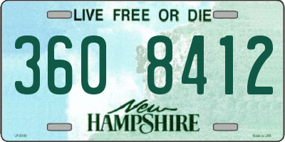 NH license plate 3608412