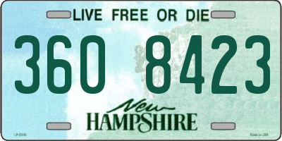 NH license plate 3608423