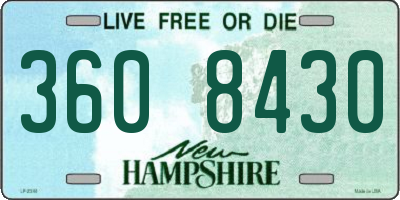 NH license plate 3608430