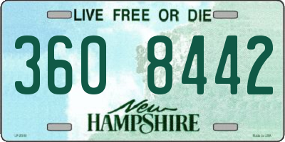 NH license plate 3608442