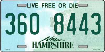 NH license plate 3608443