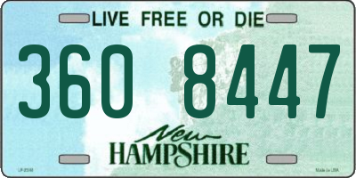 NH license plate 3608447