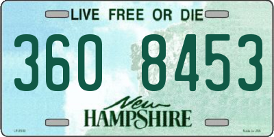 NH license plate 3608453