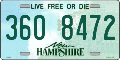NH license plate 3608472
