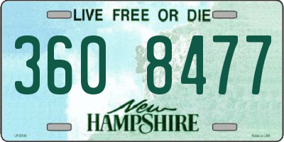 NH license plate 3608477