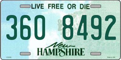 NH license plate 3608492