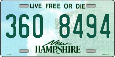 NH license plate 3608494