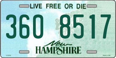 NH license plate 3608517