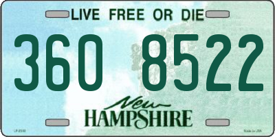 NH license plate 3608522