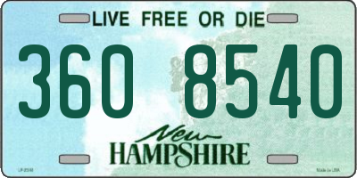 NH license plate 3608540