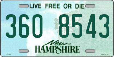 NH license plate 3608543