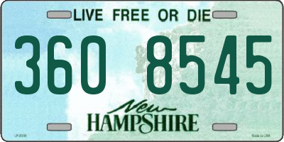 NH license plate 3608545