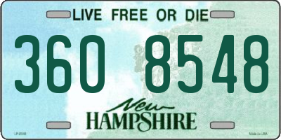 NH license plate 3608548