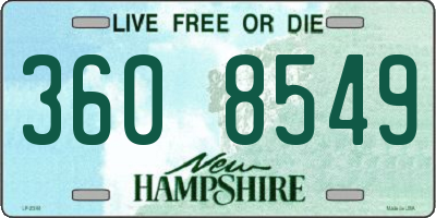 NH license plate 3608549