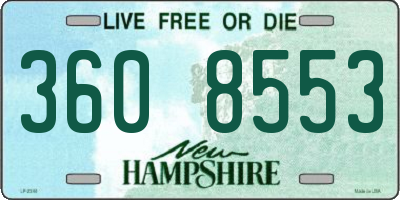 NH license plate 3608553