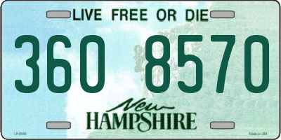 NH license plate 3608570