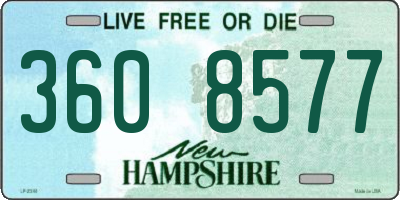 NH license plate 3608577