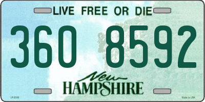 NH license plate 3608592