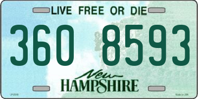 NH license plate 3608593