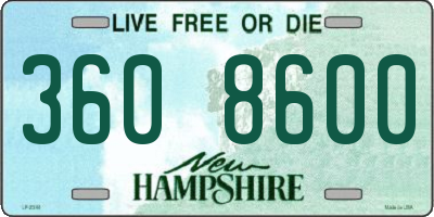 NH license plate 3608600