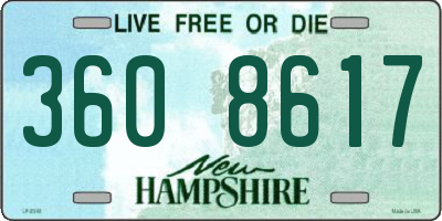 NH license plate 3608617
