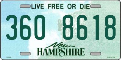NH license plate 3608618
