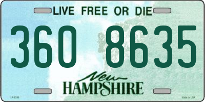 NH license plate 3608635
